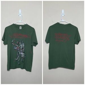 Vintage Y2K Ed Hardy Christian Audigier T Shirt Panther Snake American Tattoo